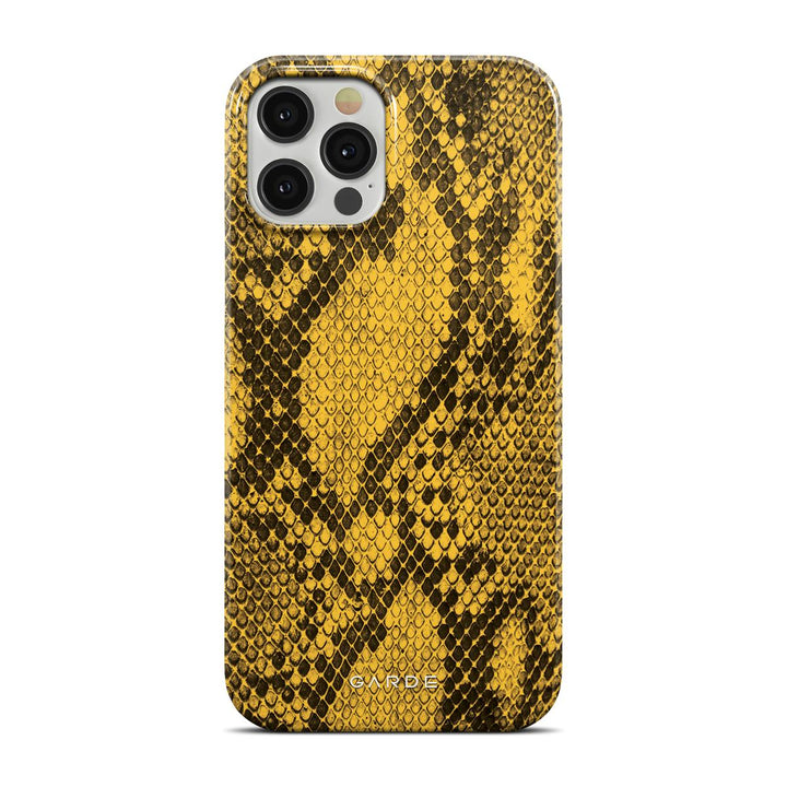 Python Yellow iPhone 12 Pro Back Cover - Custom Printed Phone Case by Garde