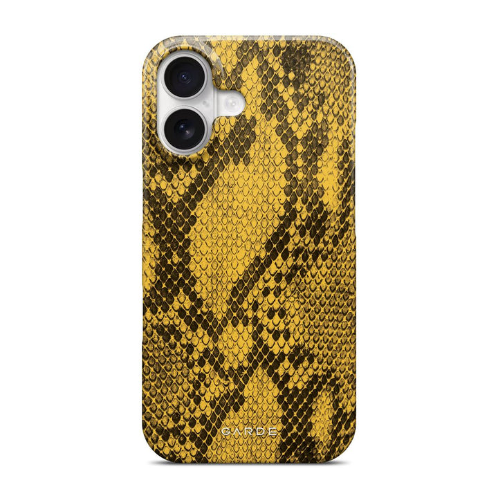 Python Yellow iPhone 16 Back Cover - Custom Printed Phone Case by Garde