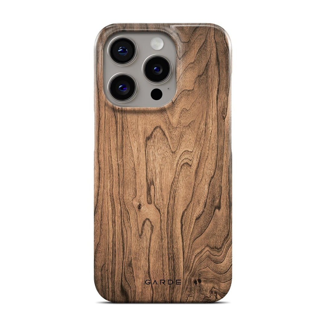 Walnut iPhone 15 Pro Back Cover - Custom Printed Phone Case by Garde